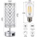 Crystal Touch Control Table Lamp, Decorative Modern Nightstand Lamp with 3-Way Dimmable, USB-C+A Ports for Home, Bedroom, Living Room (2 Set) - GA-CTL-USB-2 
